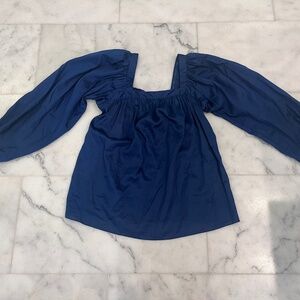 Kate Spade Polished Cotton Square Neck top